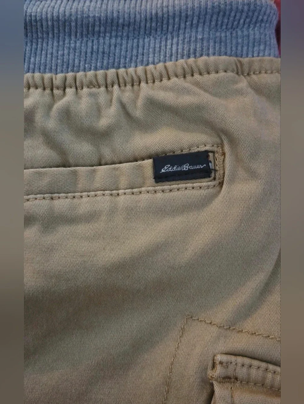 Men's Beige Cargo Drawstring Shorts